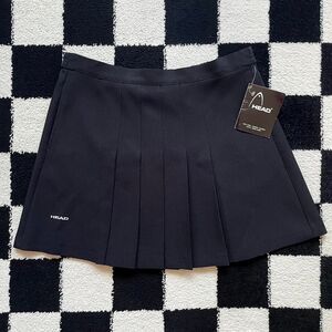 NWT Vintage 80s Head Black Pleated Skirt